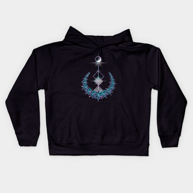 Moon Flower Kids Hoodie by Astrablink7